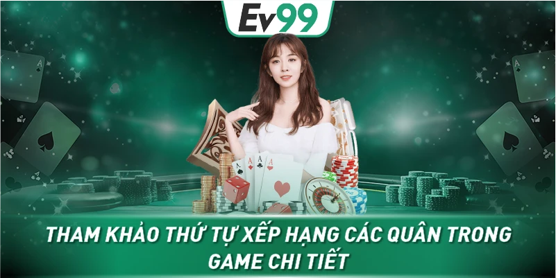 Tham khảo thứ tự xếp hạng các quân trong game chi tiết